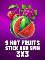 9 Hot Fruits Stick and Spin 3×3