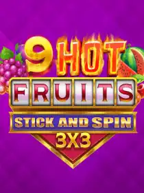 9 Hot Fruits Stick and Spin 3x3