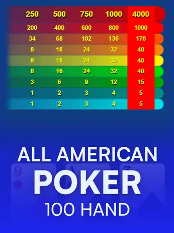 All American Poker 100 Hand
