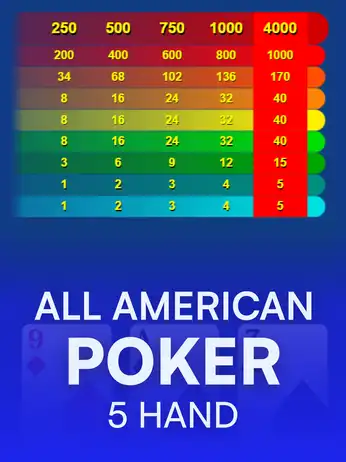 All American Poker 5 Hand