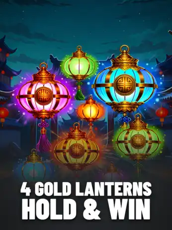 4 Gold Lanterns Hold & Win